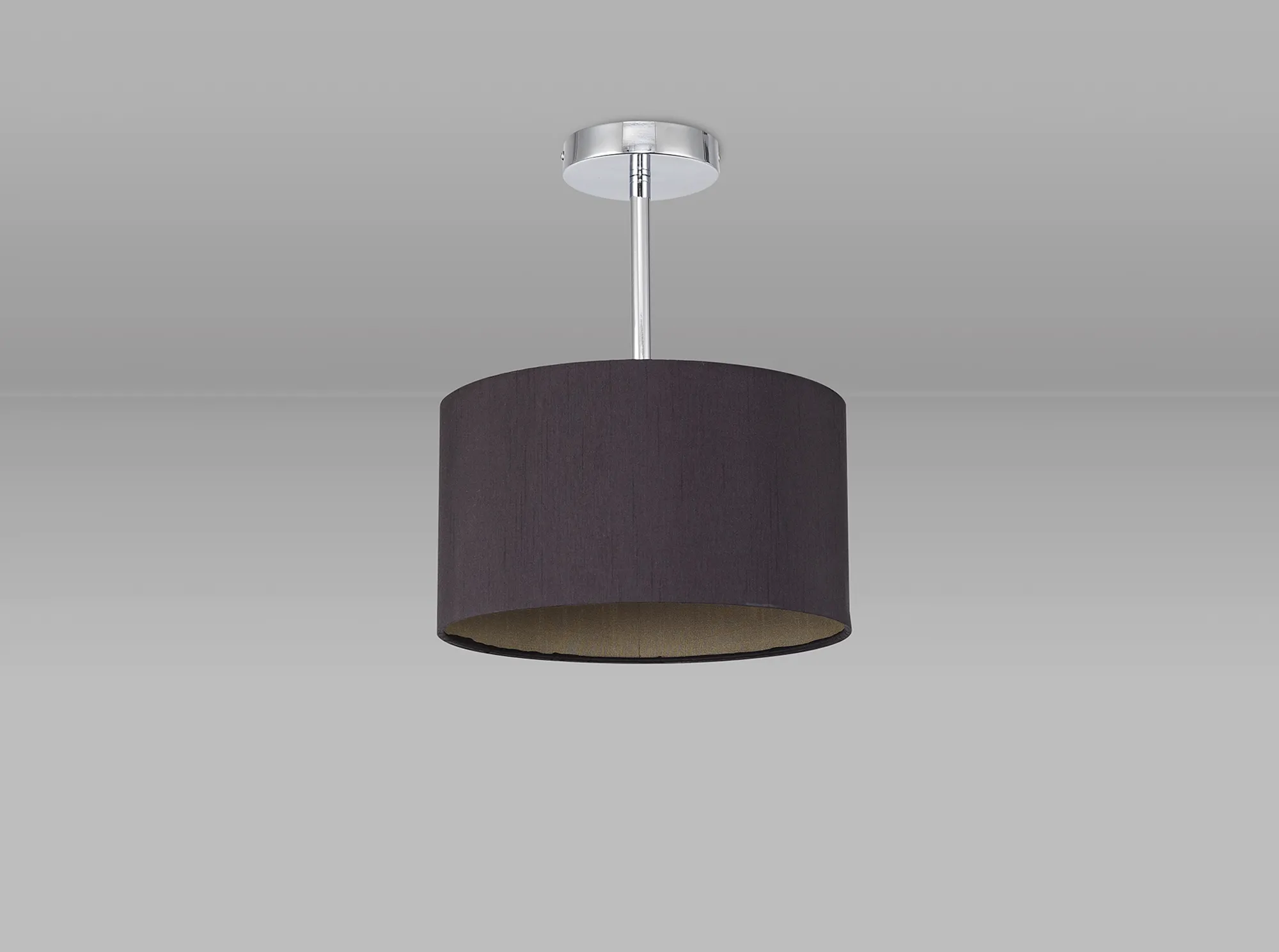 Baymont CH BL/GR Ceiling Lights Deco Semi Flush Fittings